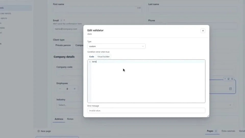Video lesson 8: Validation